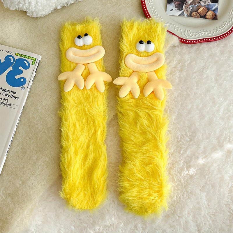 TFTSR Crazy Funny Fuzzy Silly Socks for Kids Women,Girls Fluffy Slipper Novelty Fun Socks,Boy Men Cute Cozy Soft Animal Socks - Image 2
